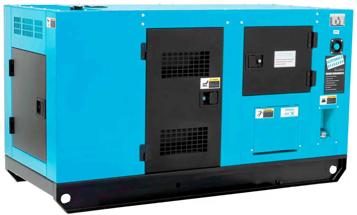 Gerador diesel compacto silenciado
